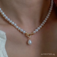 Factory Direct Sale Clavicle Chain Natural Commuting Necklace Heart Pearl Simple Women Versatile Who