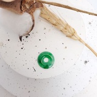 天然緬甸A貨翡翠花青綠平安扣