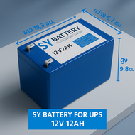 แบตเตอรี่สำรองไฟ รถไฟฟ้า SY BATTERY UPS 12V 6AH-20AH มี BMS จ่ายกระแสสูงสุดได้ 56A (มีของพร้อมส่ง)