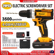 288VF Drill Cordless Set Drill Battery Hand Impact Drill Bateri Screwdriver Hammer Drill Bits Gerudi