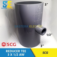 Vlok Tee 3 x 1/2" inch PVC SCG / Reducer Tee 3 x 1/2 AW / R Te 3 x 0.5 dim / Over Tee 3 x 1/2 PVC