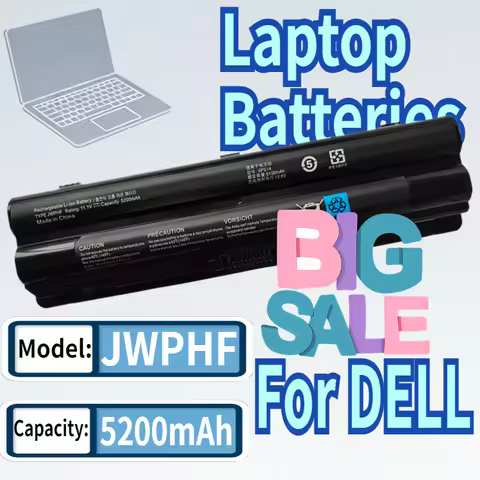 5200mAh JWPHF R795X 9 Cells Laptop Battery For DELL XPS 14 15 17 L501X L701X L702X L401X L502X L521X