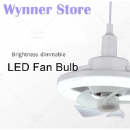 Designer Lighting [LED Fan Light] with Remote 360 Rotation LED Fan Bulb E27 Holder Ceiling Fan Kipas