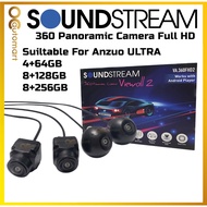 Soundstream 360° Car Camera Full HD 3D Seamless Surround View Camera AHD For Car Android Player