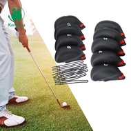 Kesoto 9x Premium Club Head Covers Guard Protector Leather Case Numbered Wrap Set