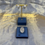 [Yang Zi Same Style] APM MonacoIce Ice Cube Ring Silver White Design Bracelet Style Valentine's Day 