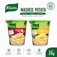 Knorr Instant Mashed Potato 26g | Creamy Potato Mix | Chicken Flavour | Cheese Flavour | Ready in 2 