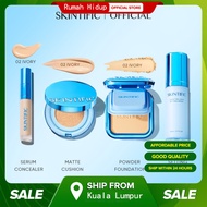 【Mother gift set】SKINTIFIC TWC powder 9g Foundation full coverage Concealer+Matte Cushion+Setting Sp
