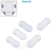 FEMORT 5Pieces Toilet Seat Bidet, Transparent Replacement, Kit Silicone Bumpers for School