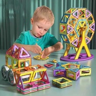 【Local Shop】148Pcs Montessori Magnetic Building Blocks Baby Toys Education Magnetic Puzzle Children 