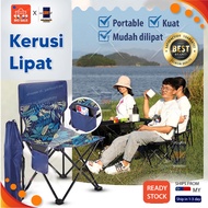 Portable Foldable Chair Camping Fishing Chairs Kerusi Lipat Outdoor Kerusi Perkhemahan Beach Hiking 