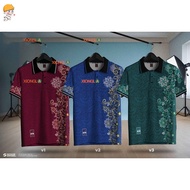 Baju Berkolar Lelaki Jersey Plus Size Polo Shirt Baju Batik Lelaki Perempuan Lengan Pendek Terenggan