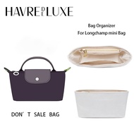 HAVREDELUXE Bag Organizer For Longchamp Mini Bag Waterproof Inner Liner Bag Dupont Paper Divider Bag