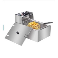 6L Electric Deep Fryer 220V Stainless Steel Frying Machine Single Tub Electric Deep Fryer French Fri