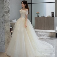 Wedding Dress 2024 - Lightweight Gauze for Expecting Brides D79