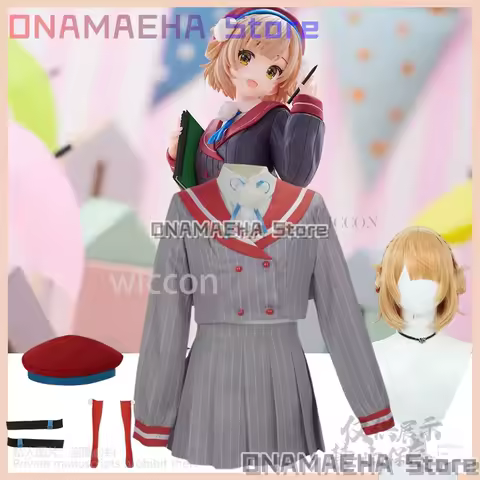 Hololive Vtuber Youtuber Cosplay Shigure Ui Anime Costume Kawaii Uniform JK School Uniform Dress Lol