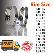Rim Besi Motorcycle Scramble Tracker Bobber Chopper Virago Jaguh 15inch 16inch 17inch 18inch 19inch 