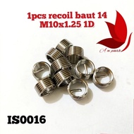 1Pcs RECOIL Bolt 14 M10 x 1.25 1D automotive bolt