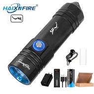 HaixnFire DV28ไฟฉายดำน้ำ2500ลูเมนไฟกันน้ำน้ำปอดแบนราบกระพริบลงทะเลจับปลา