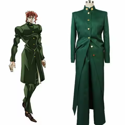 Steel Ball Run Gyro Zeppeli Noriaki Kakyoin Green Uniform Cosplay Costume