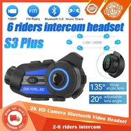 S3 PLUS INTERCOM HELM SEPEDA MOTOR UNTUK PENGENDARA BLUETOOTH