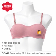 Sorex Bra Kemben Wireless Half Cup 1/2 Seamless 3 Hooks Medium Foam Cup 36-42