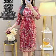 S 7224 Midi Dress Span Tile Full Sequin Leaf 5440 40 Women's Party Dress