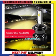 2PCS X KOREA 3 COLOUR Car LED Headlight 60W 6400LM Automobile LED Headlamp Bulb Front Light 3000K 43