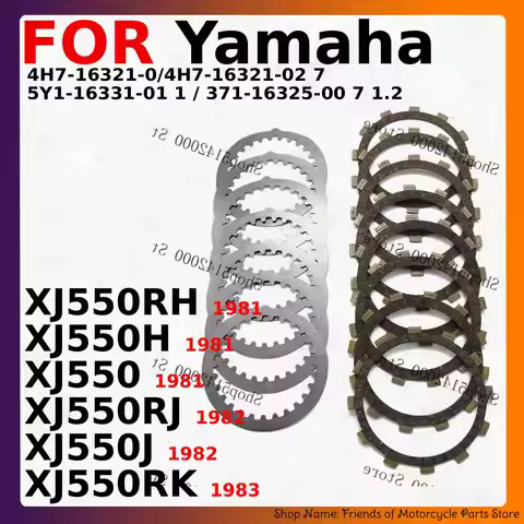 Clutch Friction Disc Plate For Yamaha XJ550 XJ550RJ XJ550J XJ550RH XJ550H XJ550RK OEM:4H7-16321-0/4H