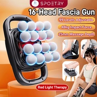 16-head Electric Massager Fascia Gun Multi-head Deep Relaxation Massage for Cervical Lumbar Back