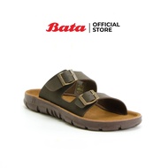 Bata MENS Sandal รองเท้าแตะชายแบบสวม สีน้ำตาล รหัส 8644054 Mensandal Fashion SUMMER