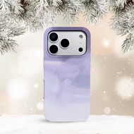 Light purple crack screen Stylish printed 2-in-1 phone case Works with iPhone17 Pro Max/17 Pro/17 ai