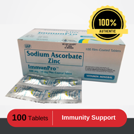 ImmunPro (Vitamin C 500 mg/ Zinc 10mg) tablet x 100 tablets for the treatment and prevention of vitamin C and zinc deficiency and immunity