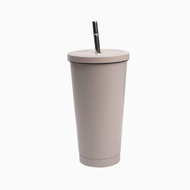Simple and high-value coffee cup stainless steel water cup with straw 500ml