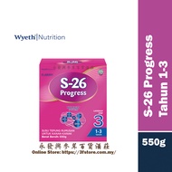 Wyeth S26 Progress Langkah 3 untuk 1-3 tahun 550g/1.1kg/1.65kg