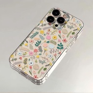 Flowers Case for Samsung S21FE S22 S23Plus S24 S25Ultra A35 A71 Shockproof Casing Soft Cover