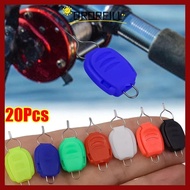 ORORFILL 20Pcs Fishing Line Holder, Plastic Colorful Bait Reel Buckle Stopper,  10 Colors Keepeer Cl