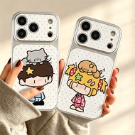 Cover For VIVO Y16 Y05 Y29 Y17S Y21 Y31 Y20S Y37M Polka Dot Cute Couple Cartoon Pet On Head Shockpro