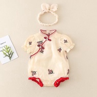 Infant Onesie Summer Baby Girls Cardigan One Month Old Outfit Onesie Classical Clothes Triangle Romp