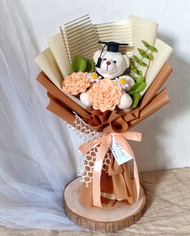 RAYYCRAFT BUKET BUNGA WISUDA MURAH BUKET FLANEL UANG ASLI MURAH BONEKA WISUDA KADO ULTAH CEWEK BUCKE