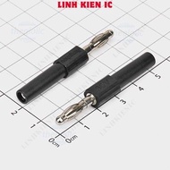 [2 Pieces]- Banana Male to 4mm Male Converter Linhkien IC Black