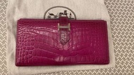 Hermes Bearn Soufflet 鱷魚皮銀包
