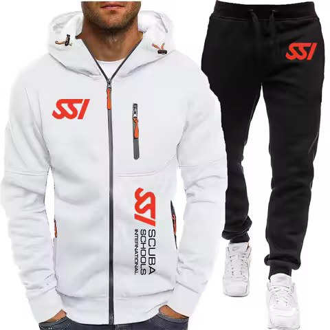 2025 Scuba Diving Dive SSI Men's New Printing Hoodie pants set Long Sleeve Outerwear cotton Fleece l
