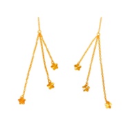 Top Cash Jewellery 916 Gold Dangling Stars Earring [LM141]