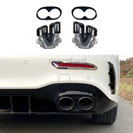 Rear Bumper Turbo Muffler Exhaust Tips Pipe Exits For Mercedes Benz W177 A35 C118 CLA35 X247 GLB35 A