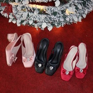 Pixfootwear Ivy Ribbon Block Heel - Women's Ribbon Heels