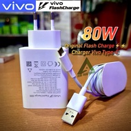 Vivo Type C Charger FLASH CHARGE Fast Power 80W X50 X60 X70 X80 PRO V29 V29E V27 V27E V25 V25E V23 V