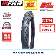 2026} FKR TYRE RS980 TUBELESS RAIN KING CUTTING SPORT RAIN 70/90-17 80/90-17