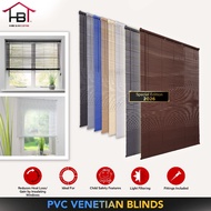 [HOMEBLIND] Venetian 25mm PVC Light Filtering Blinds / Bidai Venice / Width 2 Feet ~ 6 Feet / 6 Colo