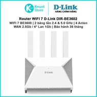 D-Link DIR-BE3602 WIFI Router | WIFI 7 BE3600 | 2 bands 2.4 & 5.0GHz | WAN 2.5G |